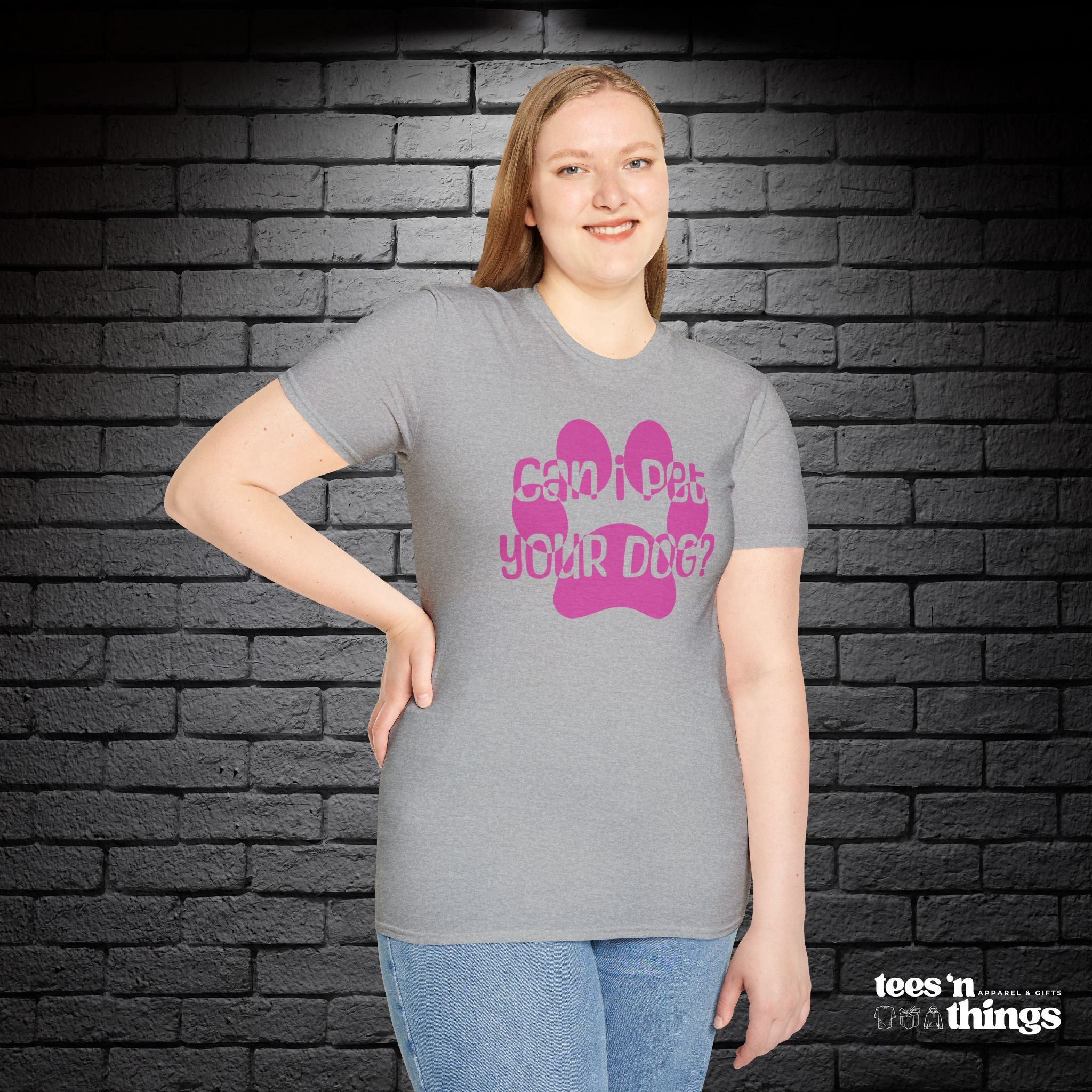 "Can I Pet Your Dog?" - Pink - T-Shirt