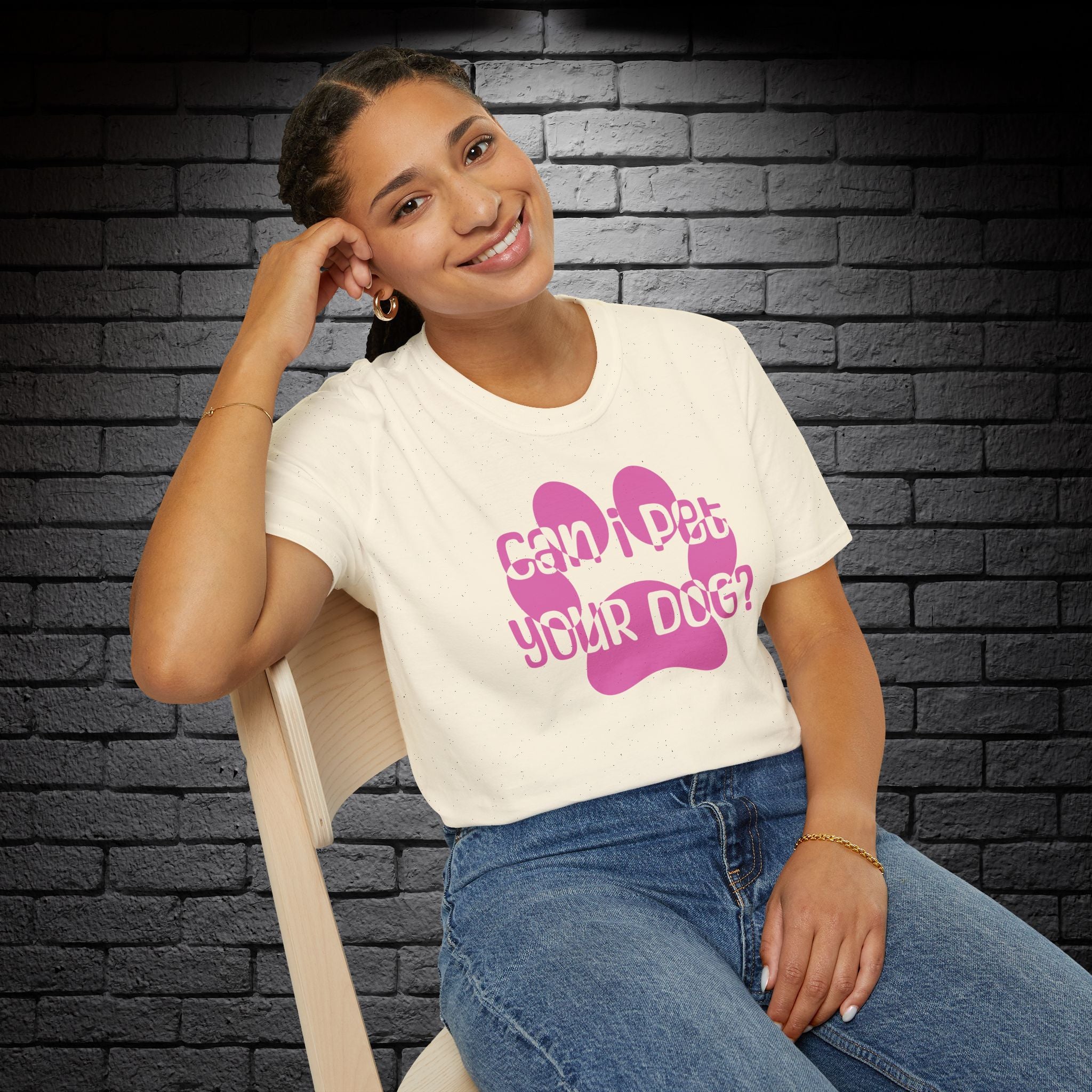 "Can I Pet Your Dog?" - Pink - T-Shirt