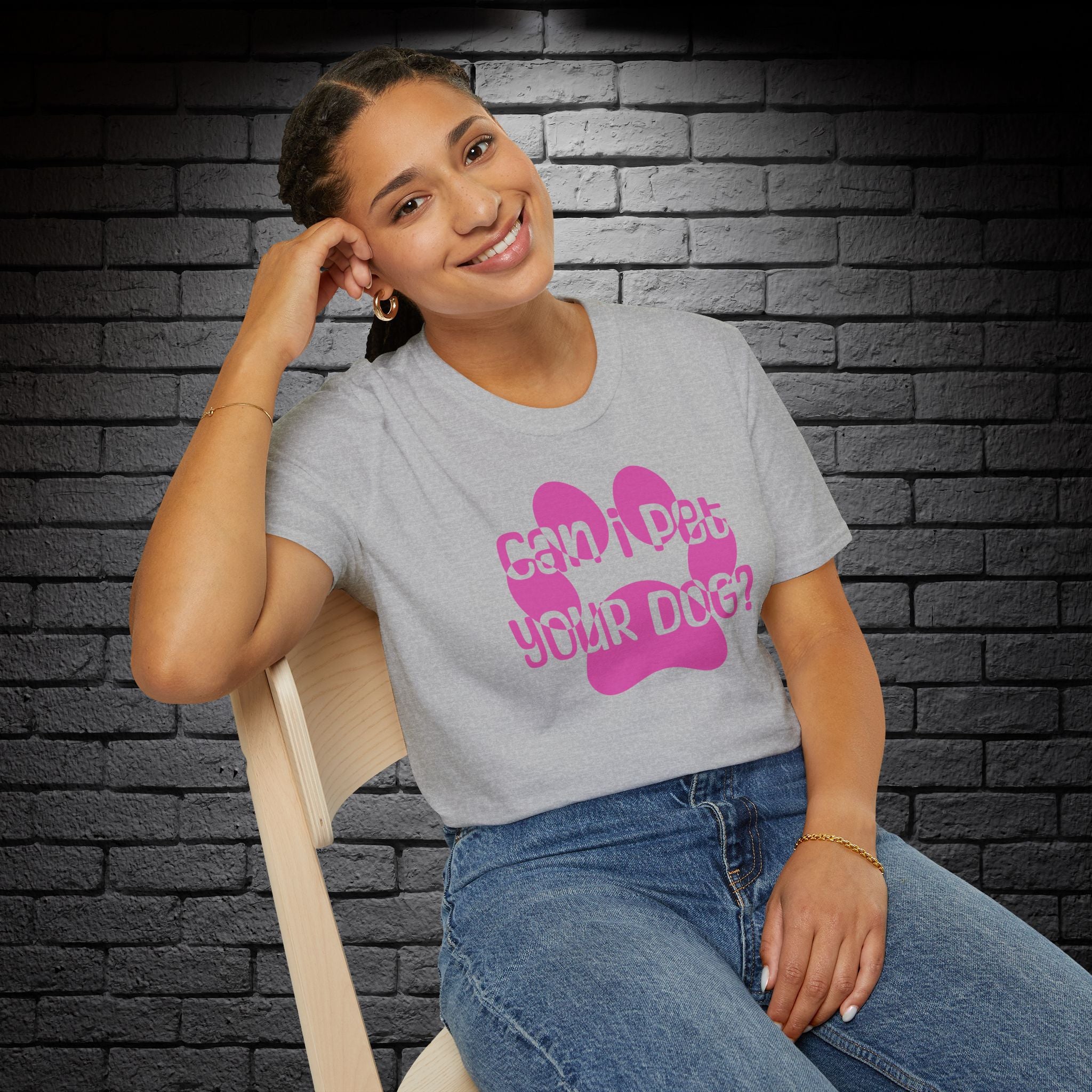 "Can I Pet Your Dog?" - Pink - T-Shirt