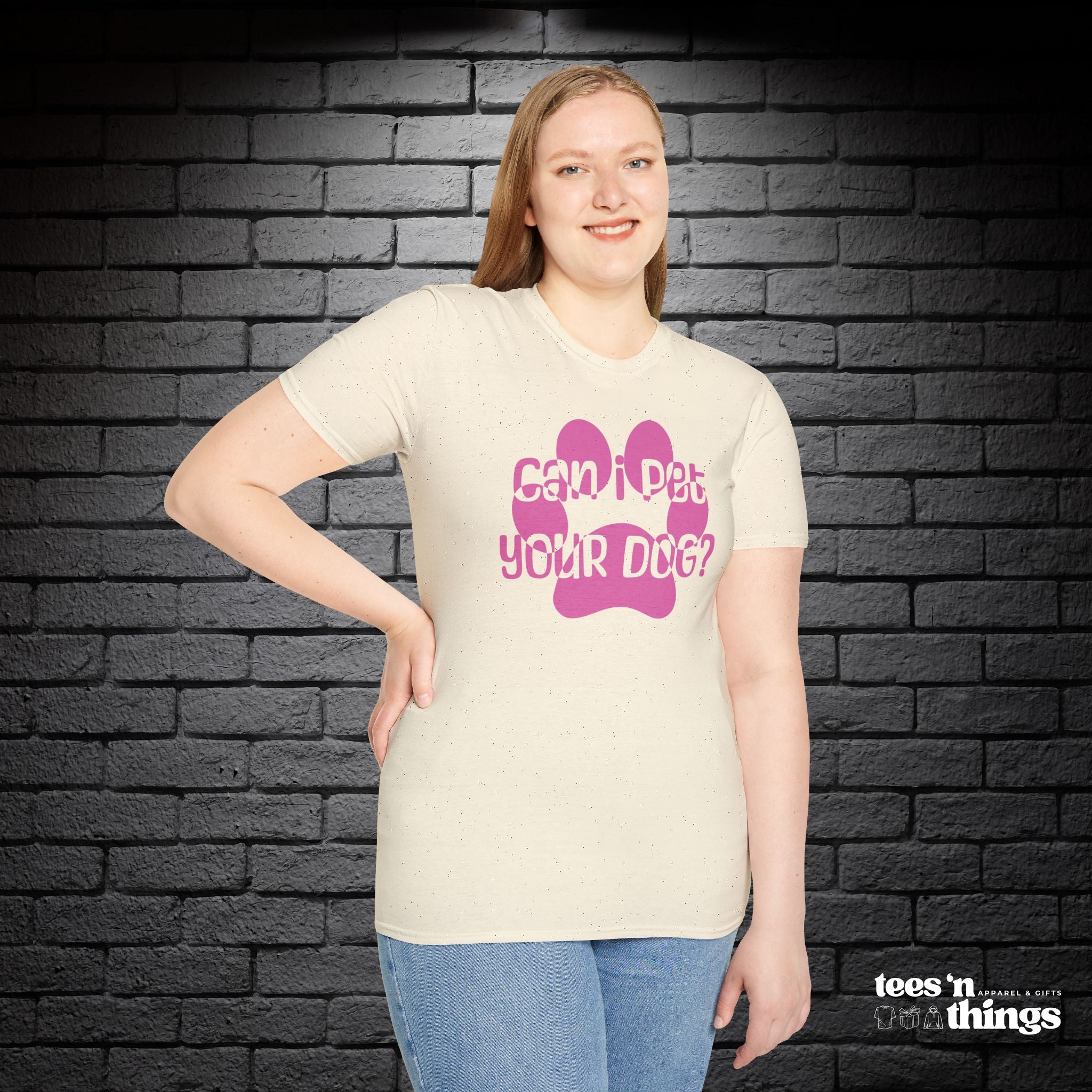 "Can I Pet Your Dog?" - Pink - T-Shirt