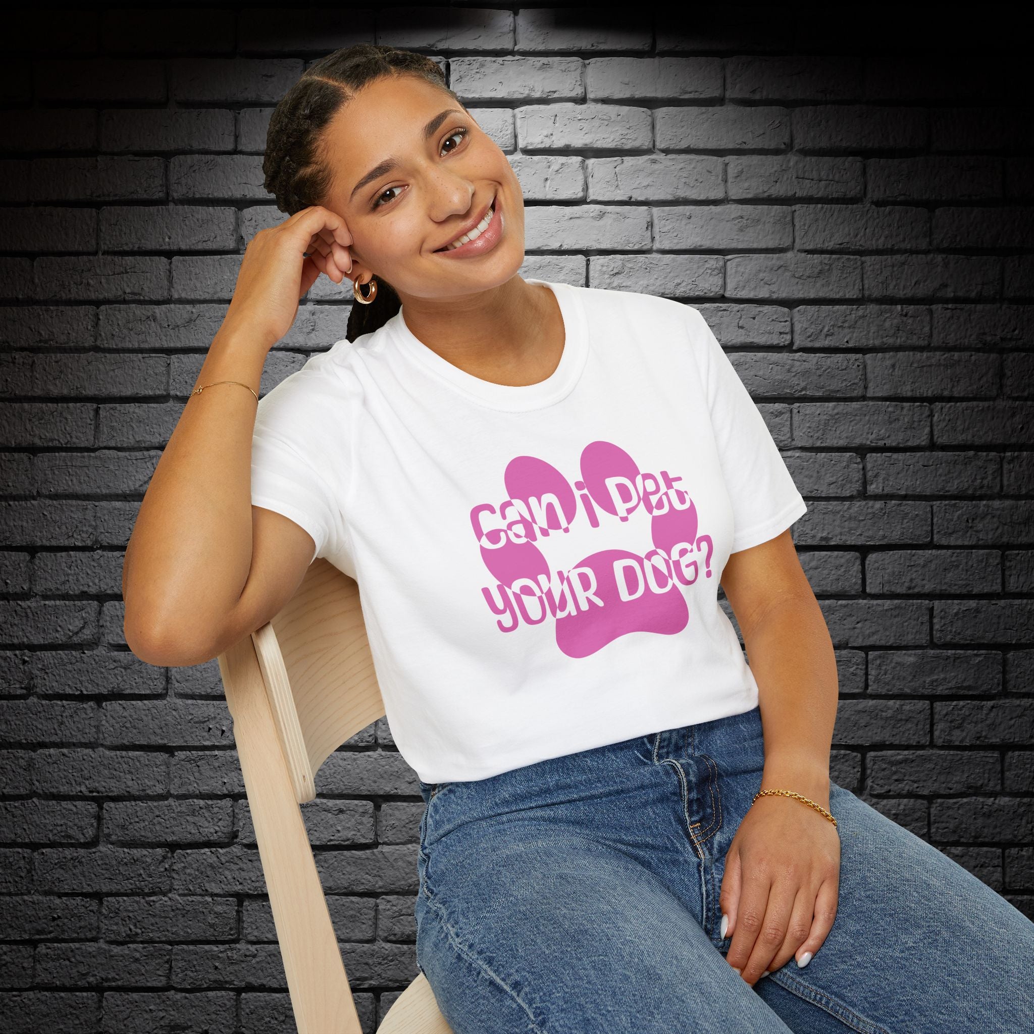 "Can I Pet Your Dog?" - Pink - T-Shirt
