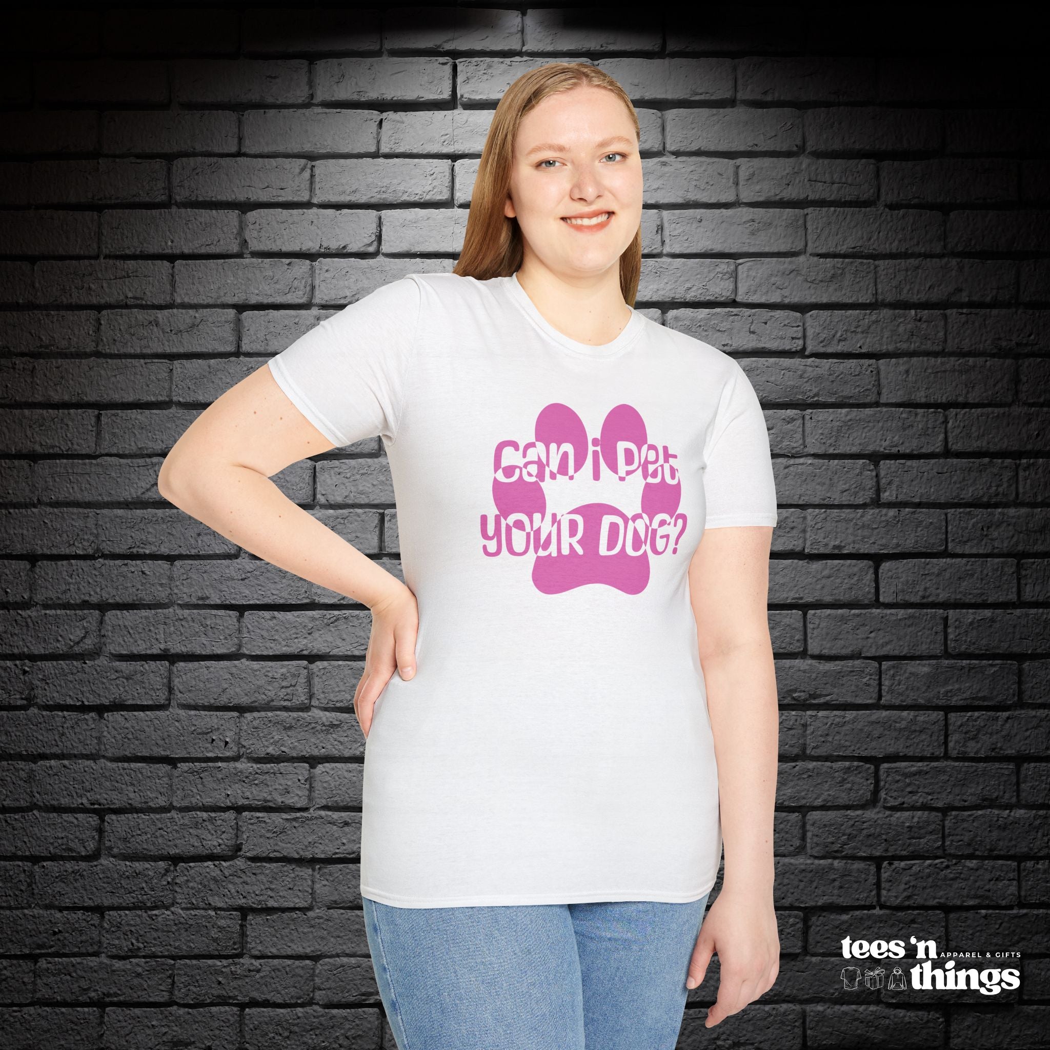 "Can I Pet Your Dog?" - Pink - T-Shirt