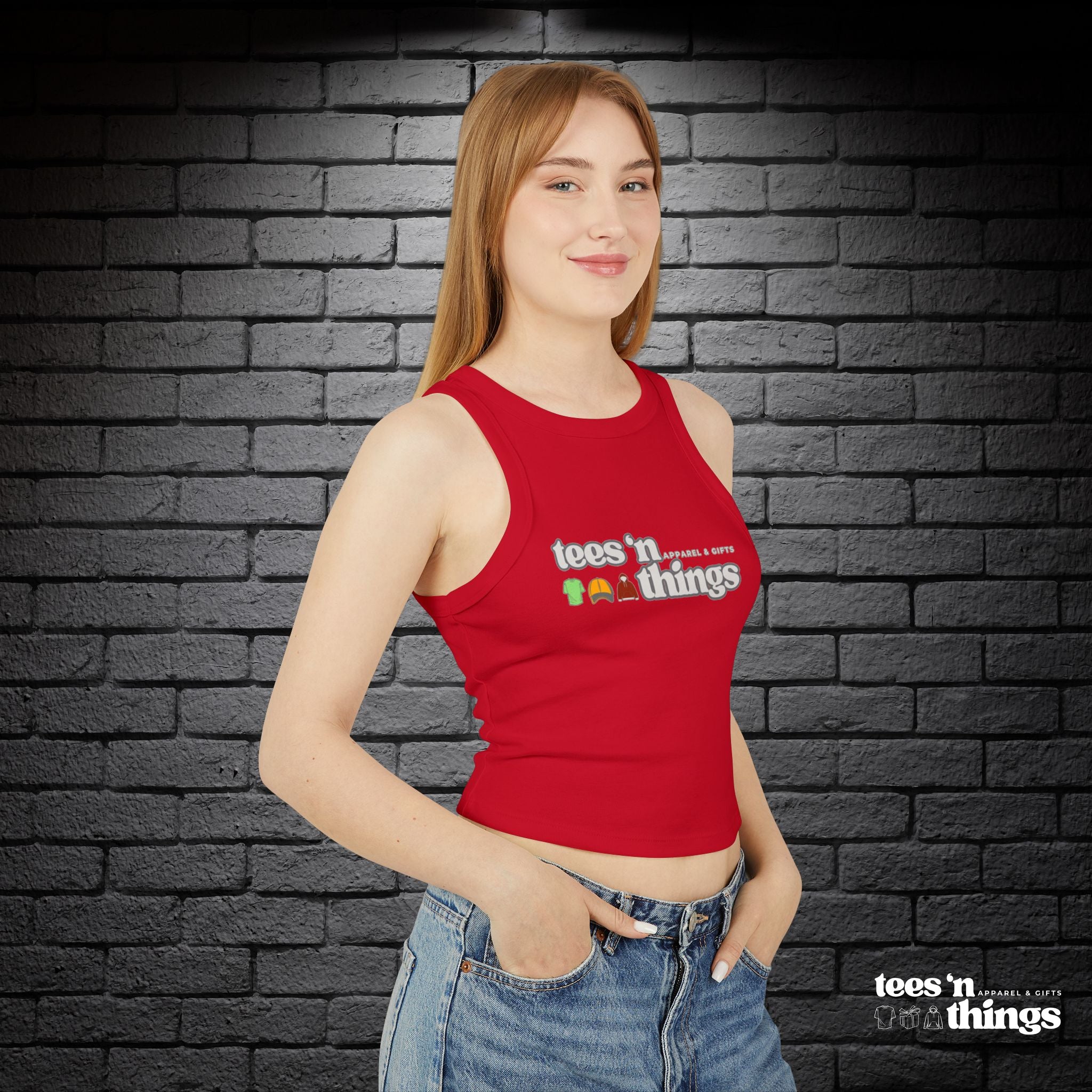 Women's Micro Rib Racer Tank Top