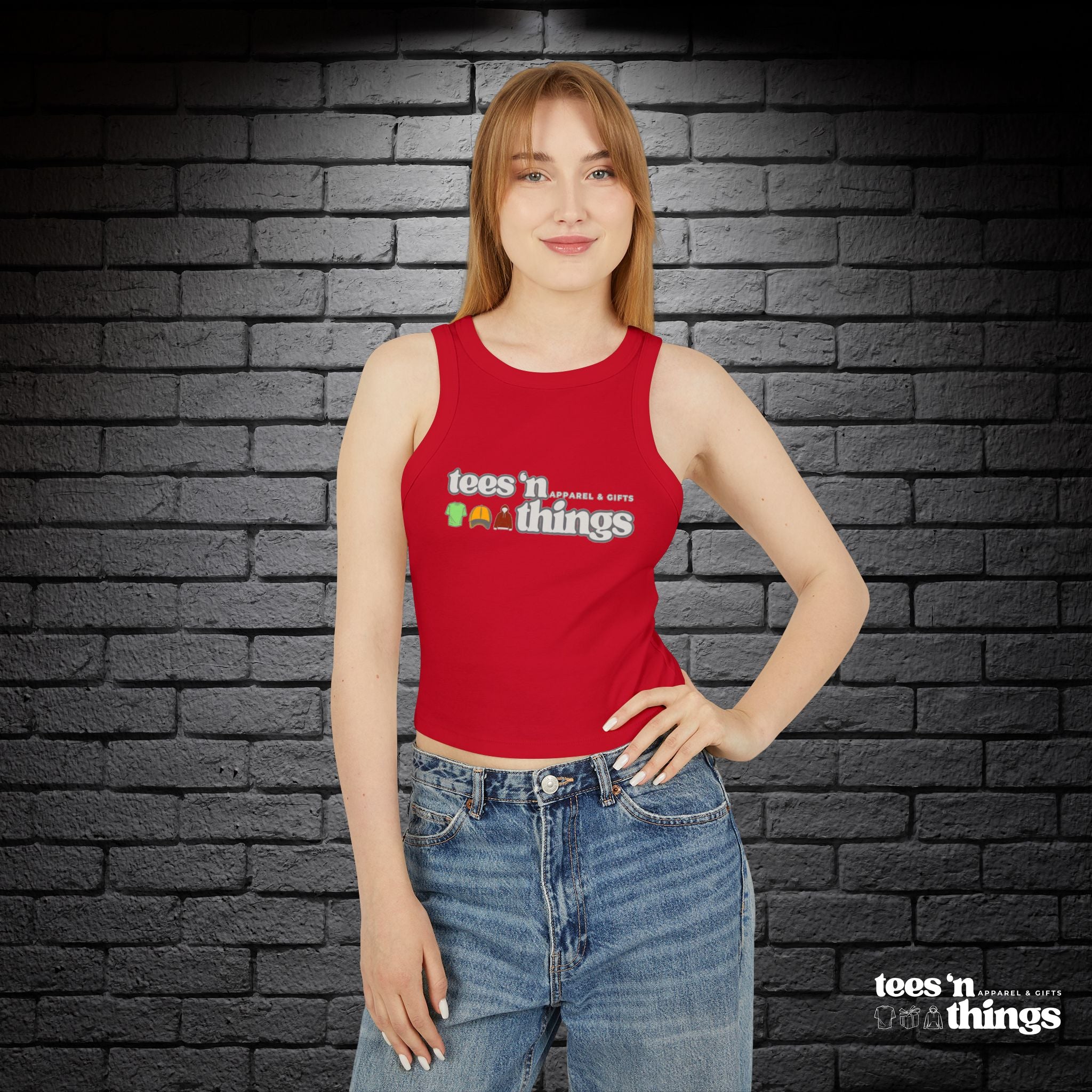 Women's Micro Rib Racer Tank Top
